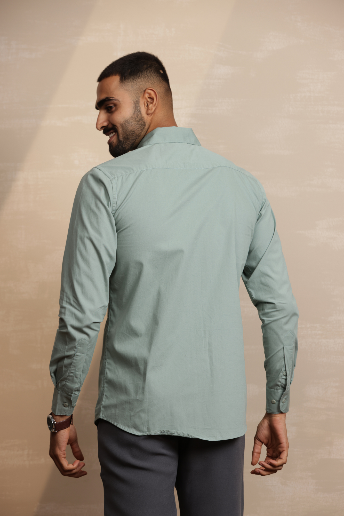 Essential Plain Premium Cotton Shirt - Pista