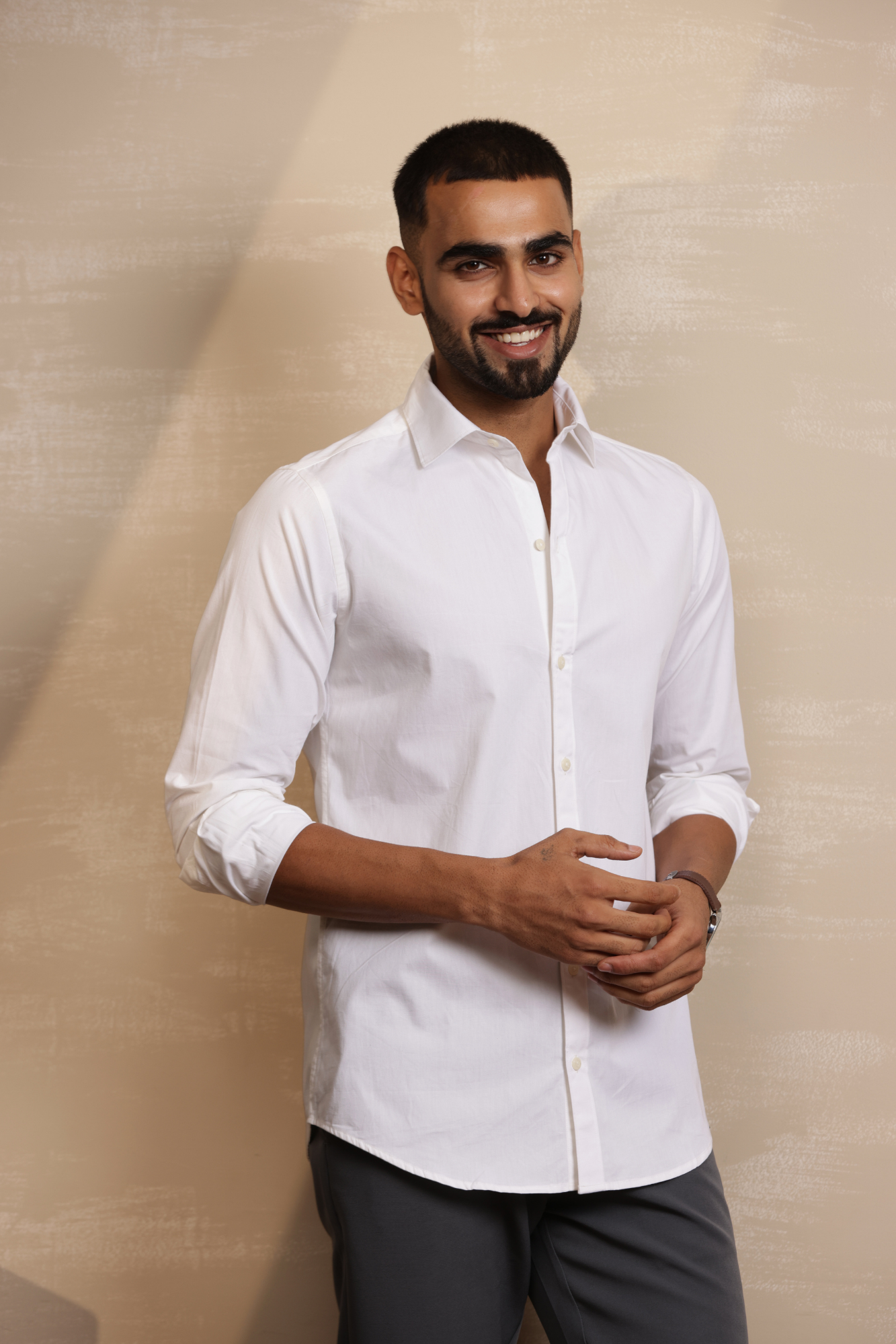 Essential Plain Premium Cotton Shirt - White