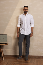 Essential Plain Premium Cotton Shirt - White