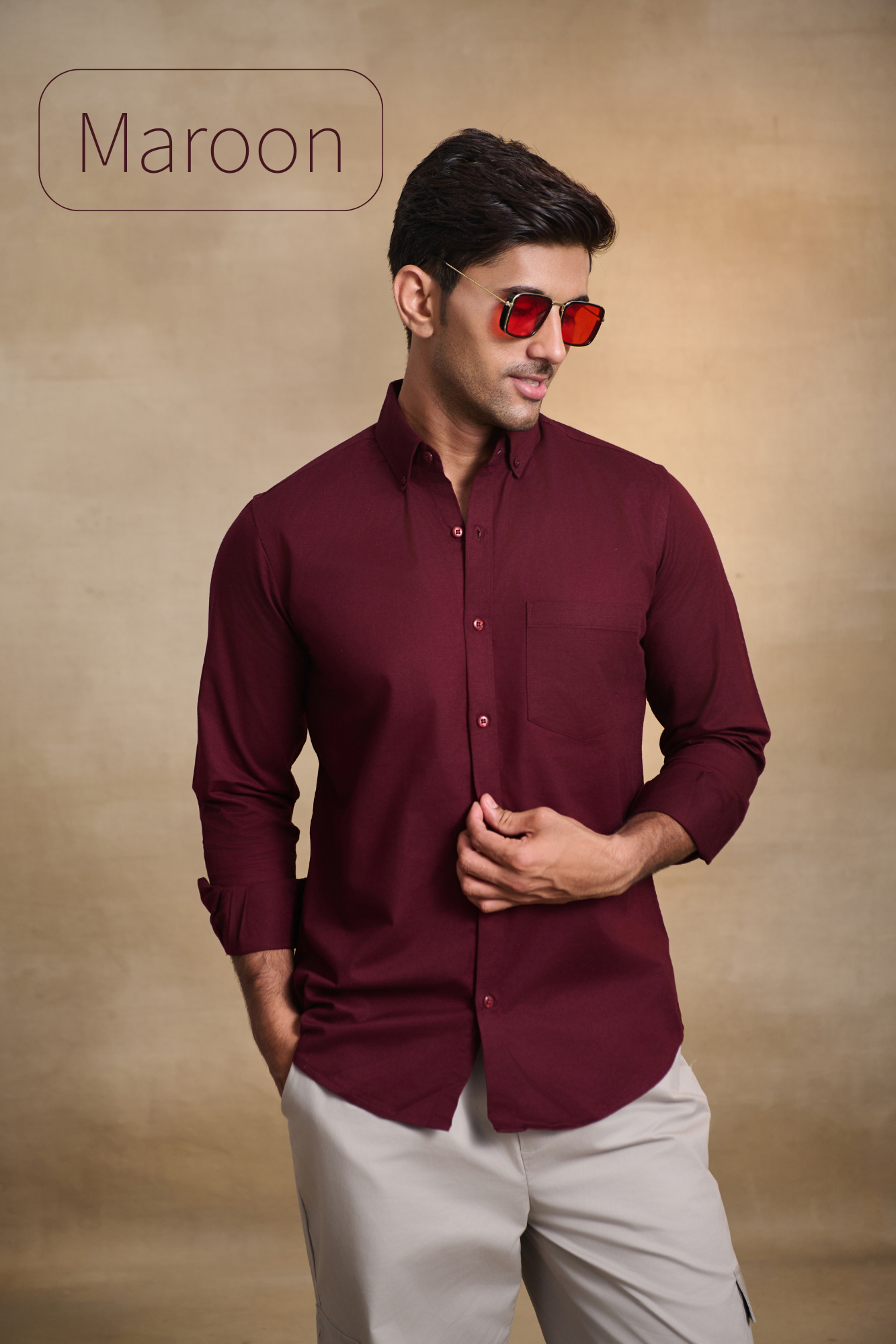 Premium Dobby Lycra Button Down Shirt Combo Buy Any 3