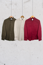 Essential Plain Premium Cotton Shirt Combo Pack of 3