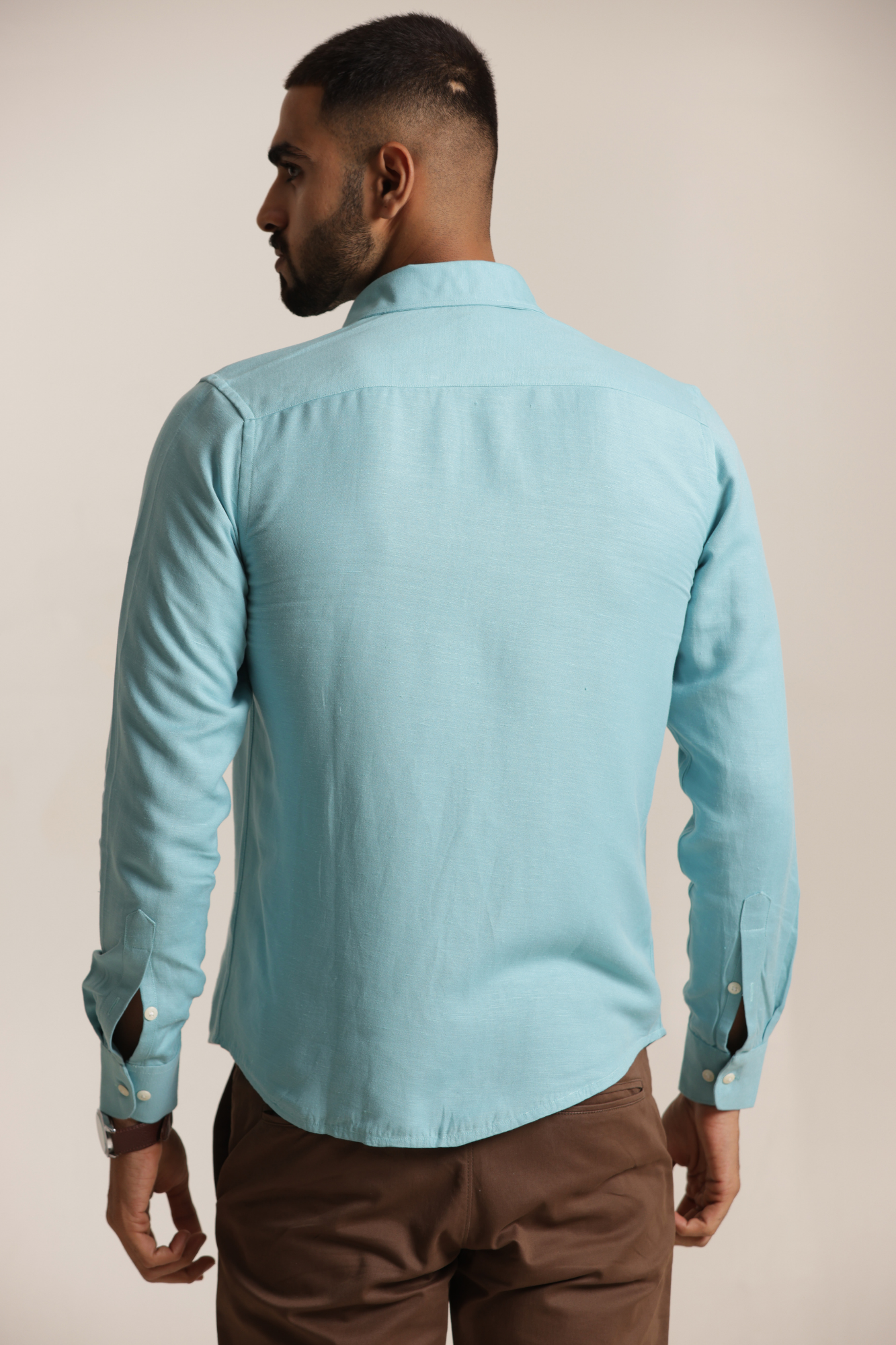 Essential Linen Cotton Blend Shirt - Teal