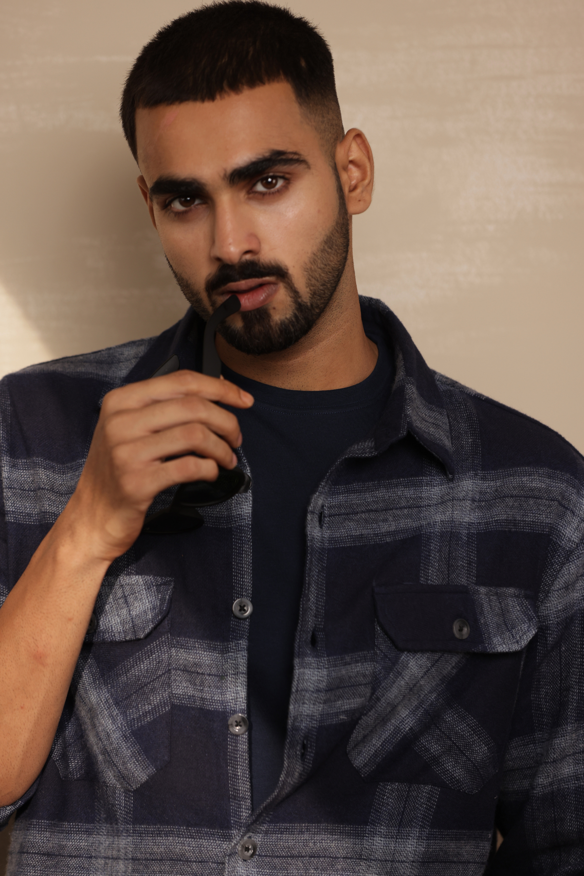 Oversized Brushed Check Shirt