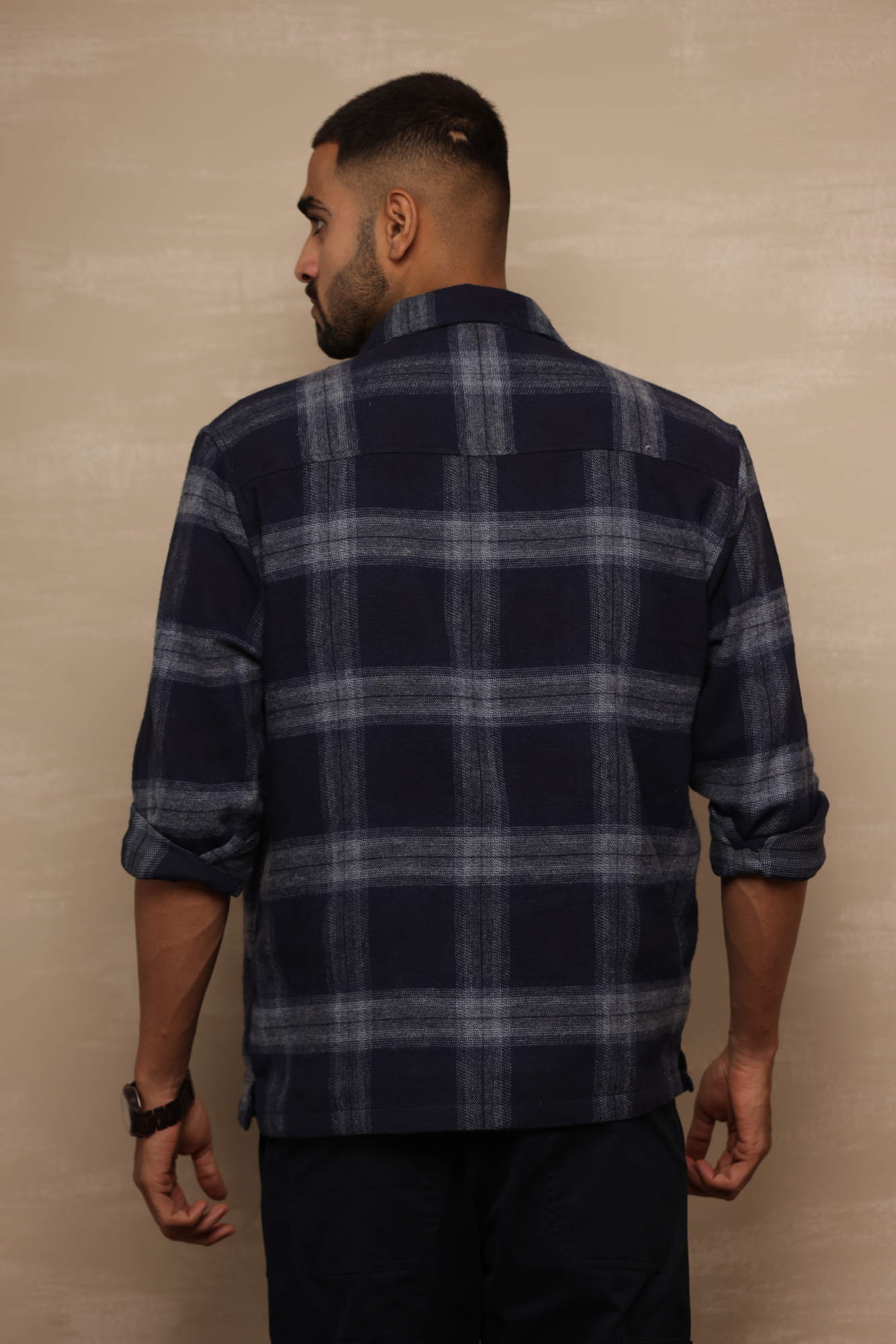 Oversized Brushed Check Shirt