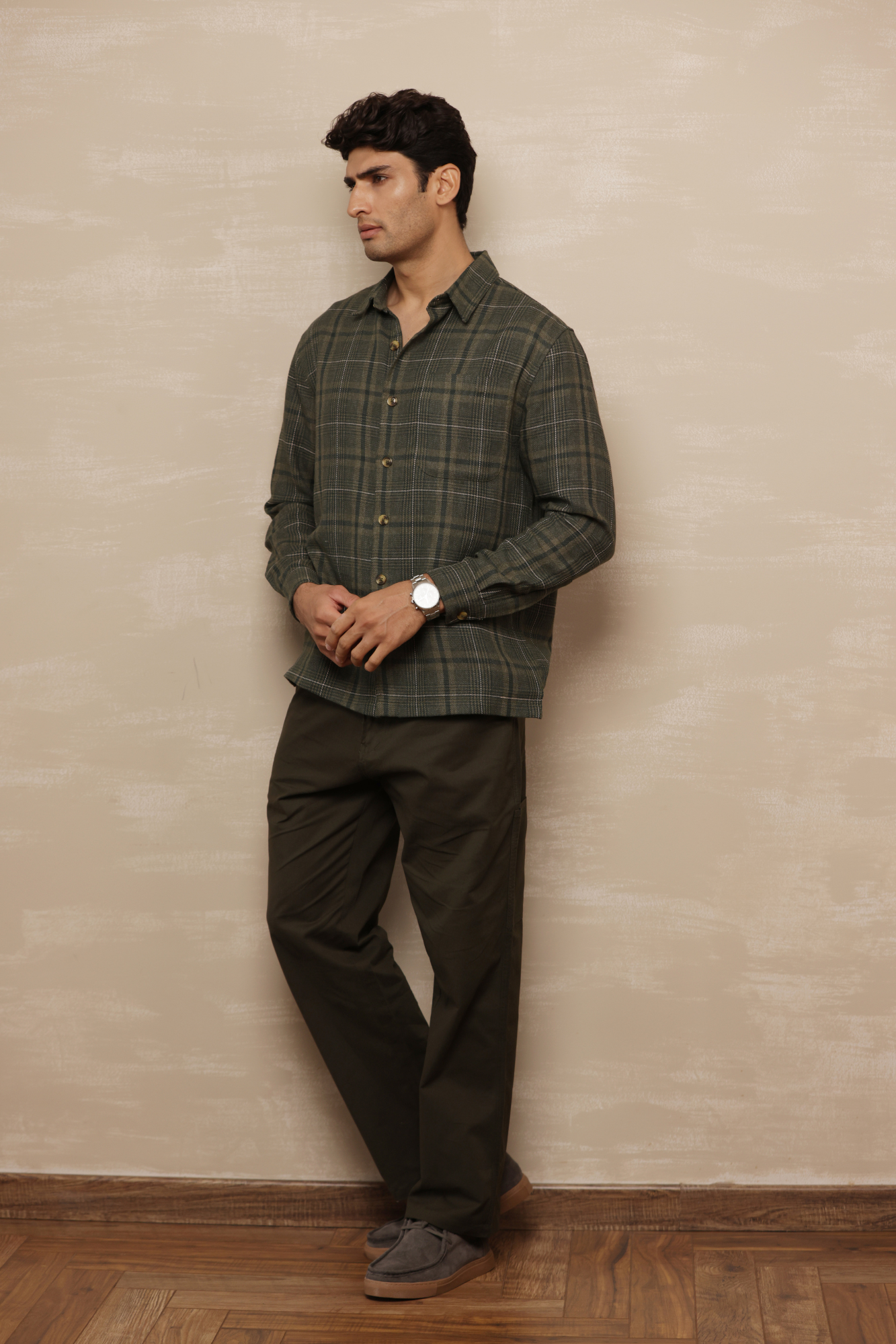 Classic Regular Fit Cargo Back Pocket Green