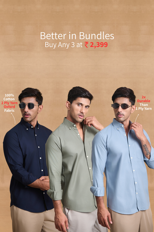 Premium Oxford Solid Shirt Combo Buy Any 3