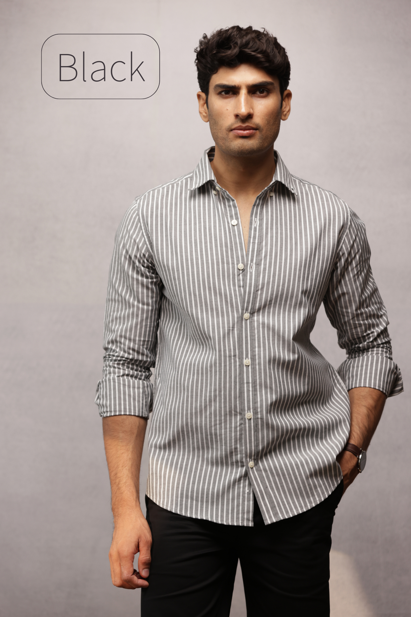 Button Down Oxford Striped Shirt