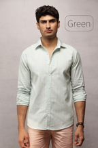 Button Down Oxford Striped Shirt