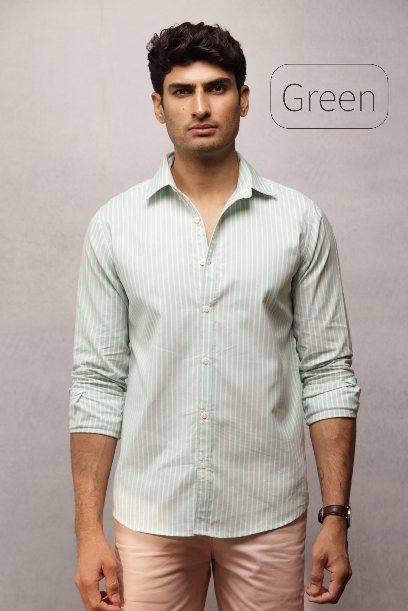 Button Down Oxford Striped Shirt