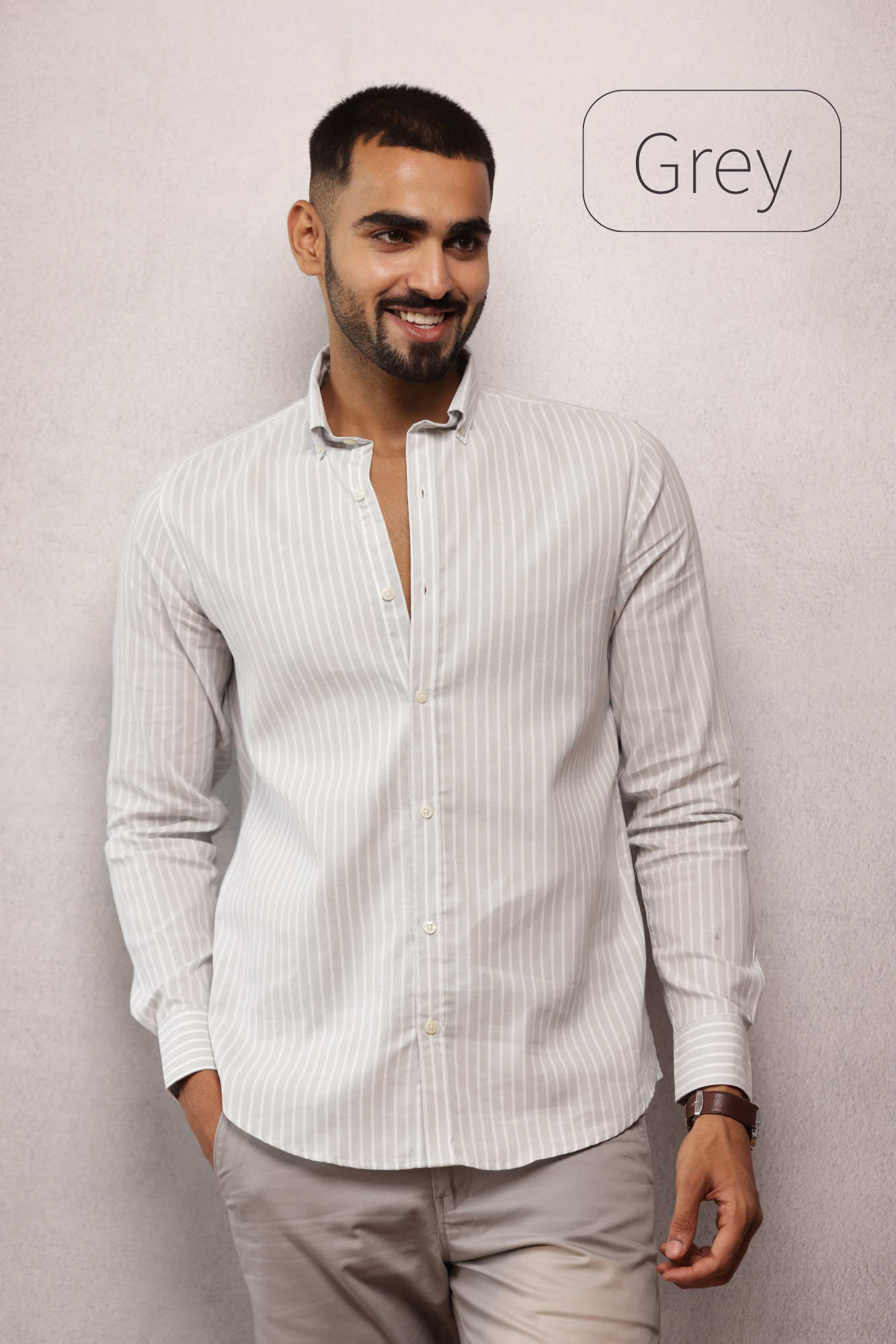 Button Down Oxford Striped Shirt