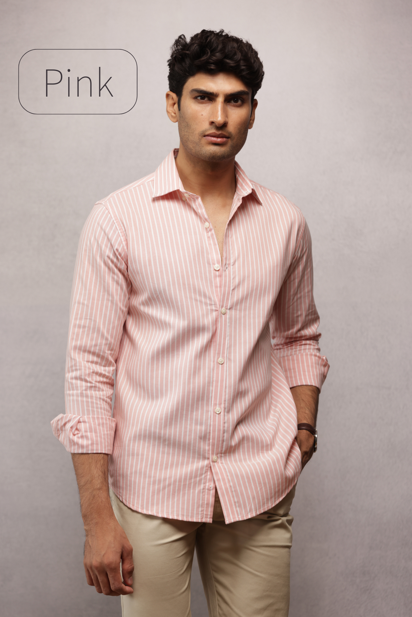 Button Down Oxford Striped Shirt