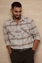 Oversized Brushed Check Shirt