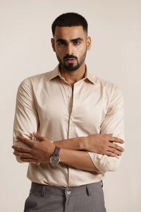 Essential Satin Shirt - Beige