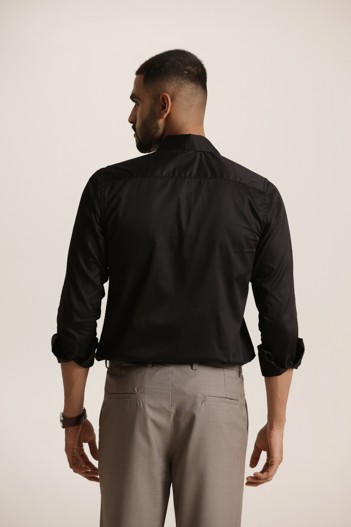 Essential Satin Shirt - Black