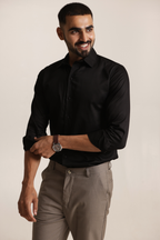 Essential Satin Shirt - Black