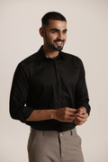 Essential Satin Shirt - Black