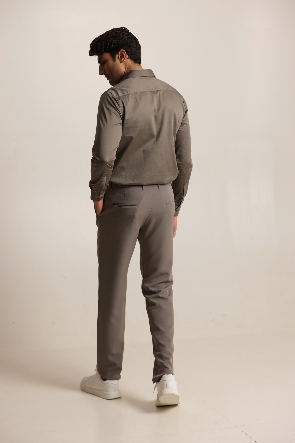 Essential Satin Shirt - Brown