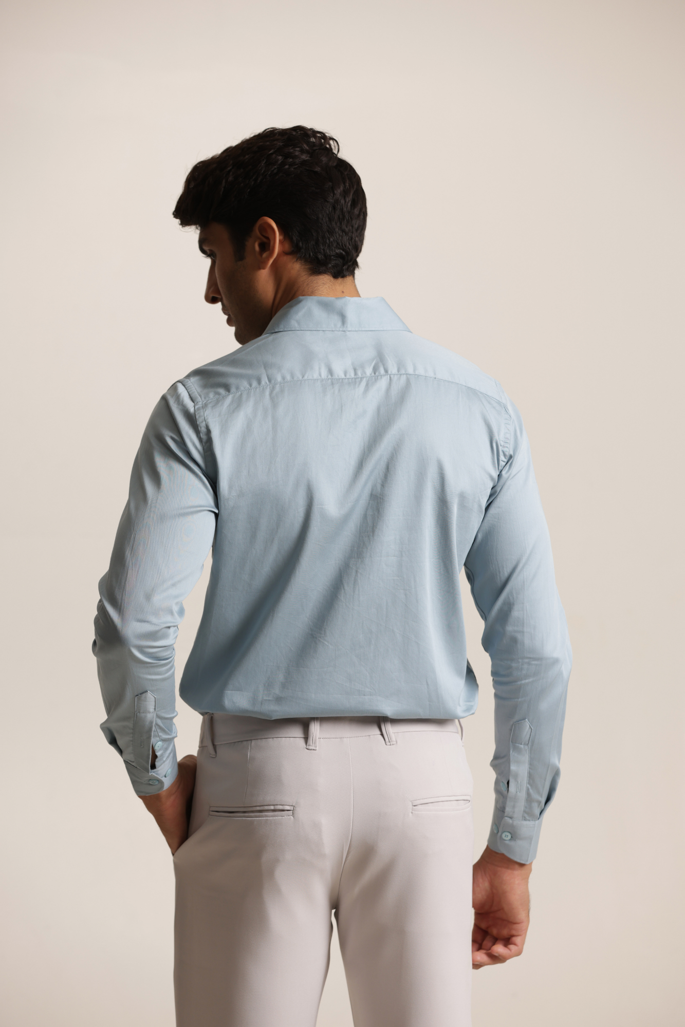 Essential Satin Shirt - Gerent Grey