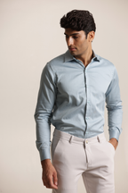 Essential Satin Shirt - Gerent Grey