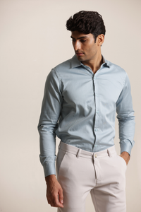 Essential Satin Shirt - Gerent Grey