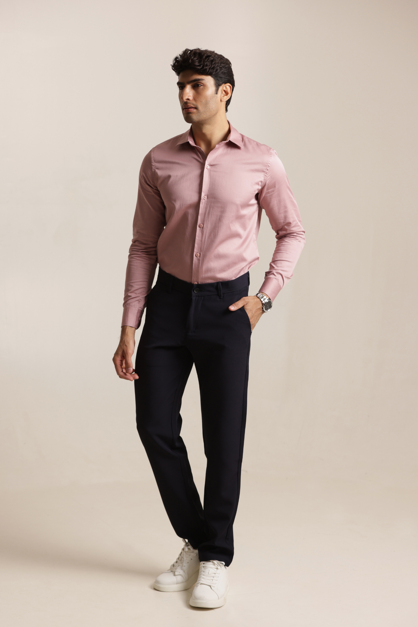 Essential Satin Shirt - Pink