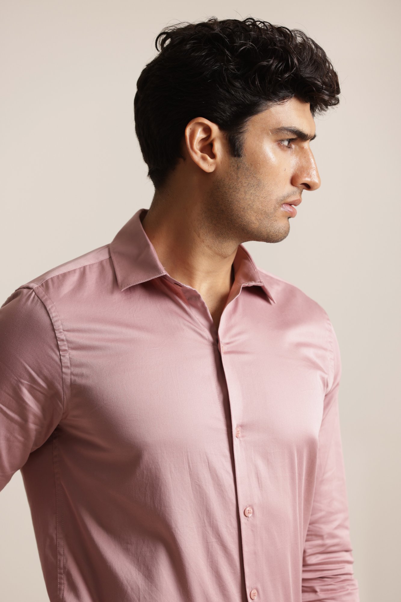 Essential Satin Shirt - Pink