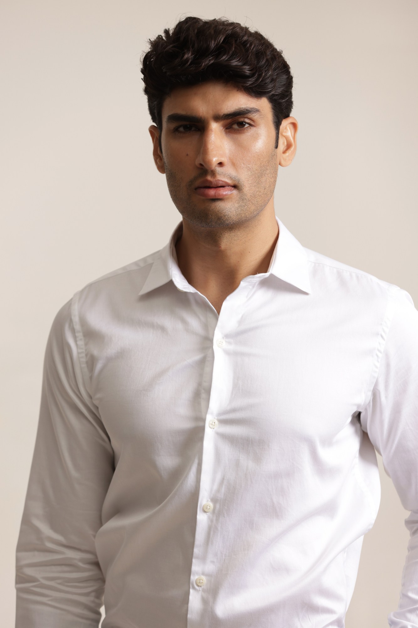 Essential Satin Shirt - White