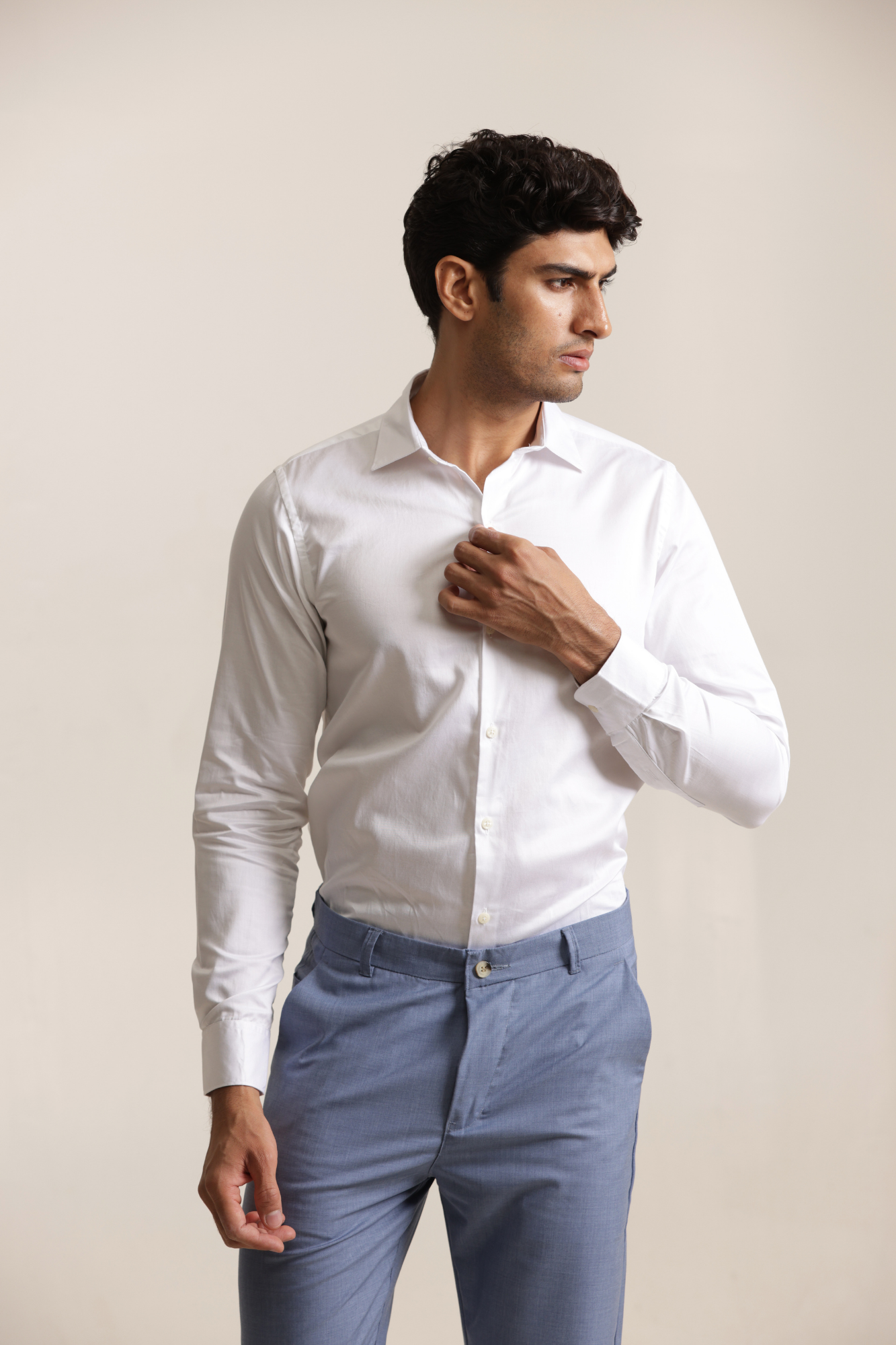 Essential Satin Shirt - White