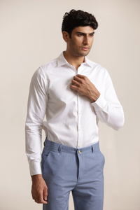 Essential Satin Shirt - White