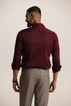 Essential Satin Shirt - Wine