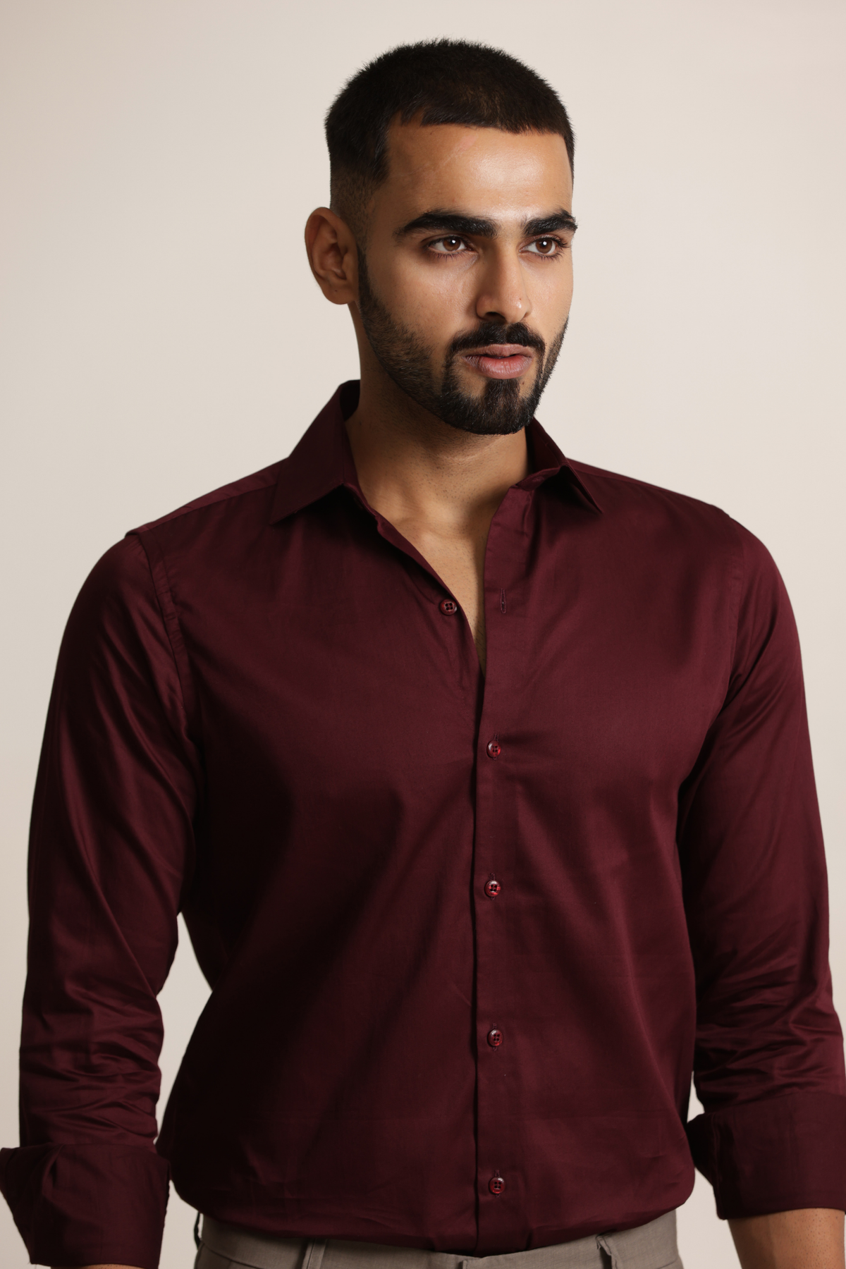 Essential Satin Shirt - Wine