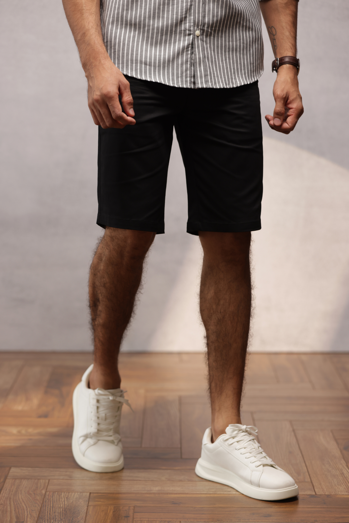 Classic Slim Fit Chinos Shorts Black