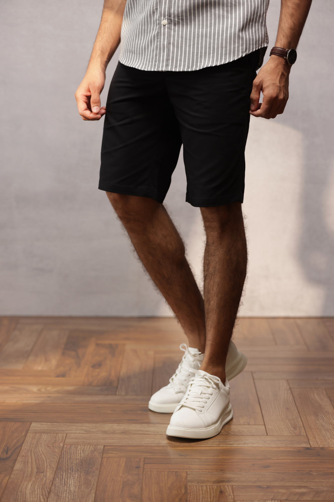 Classic Slim Fit Chinos Shorts Black