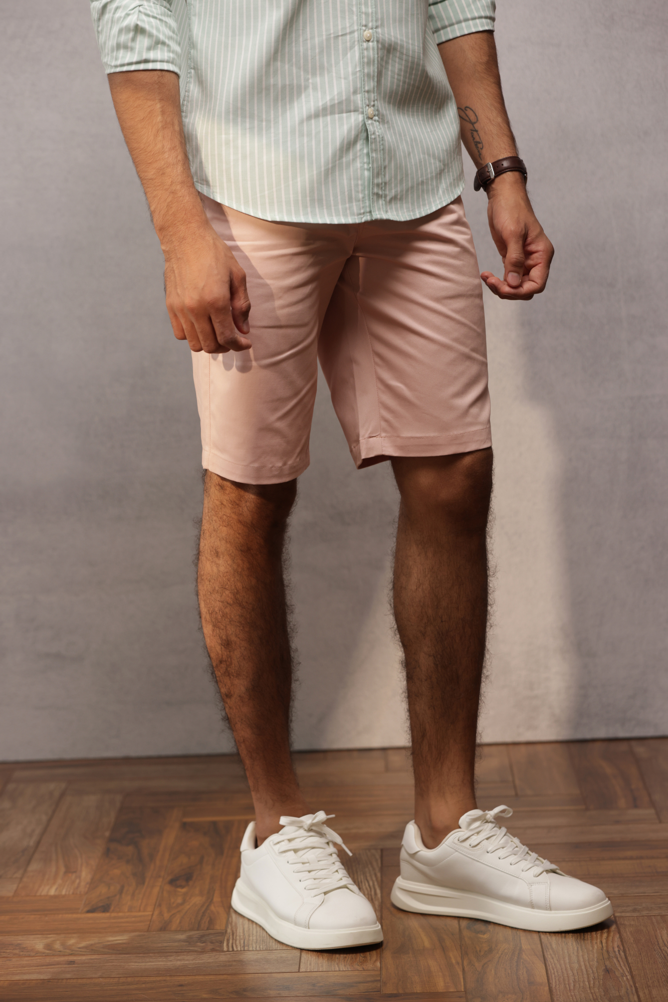 Classic Slim Fit Chinos Shorts Pink