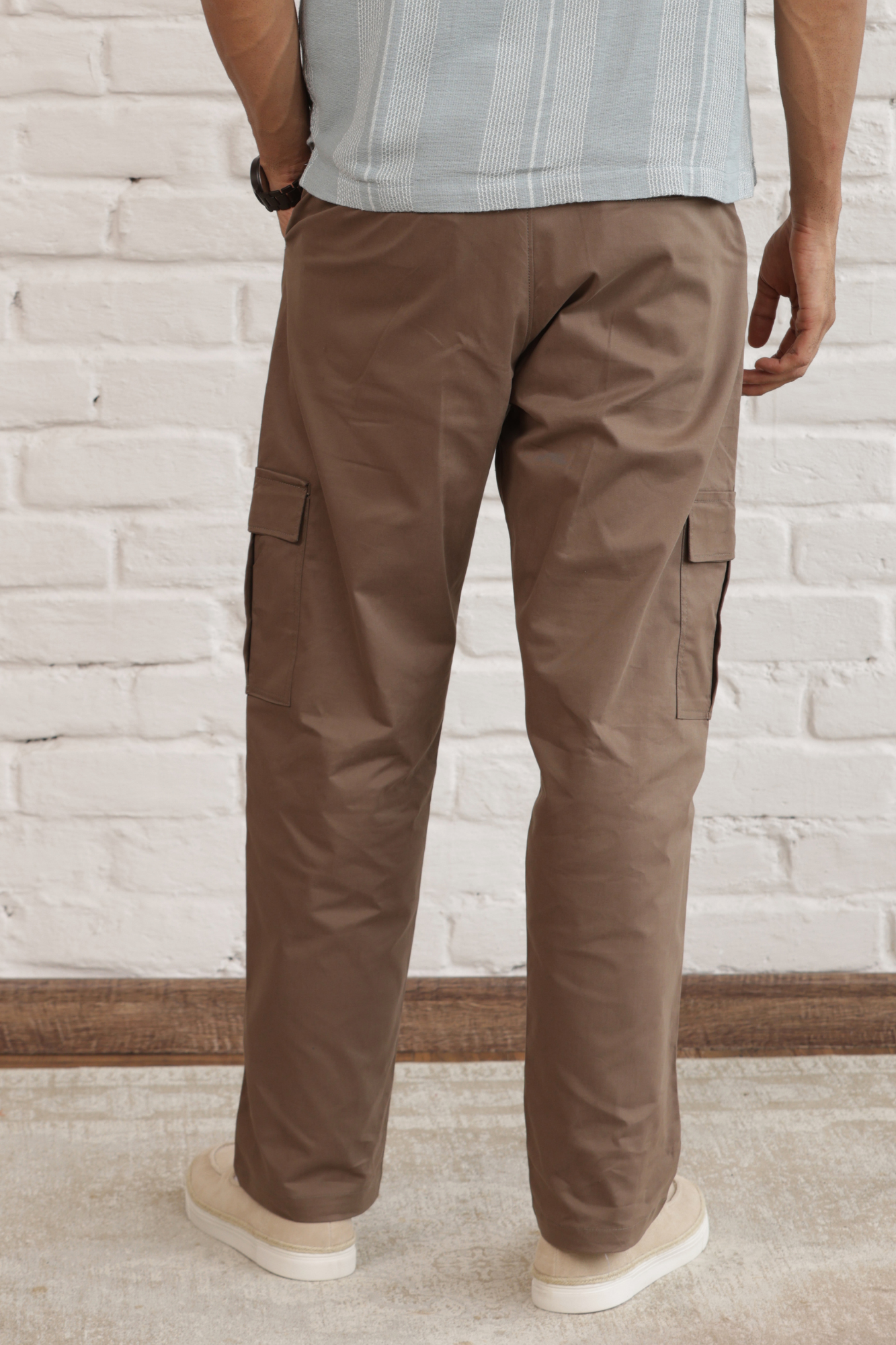 Classic Regular Fit Cargo Side Pocket Brown