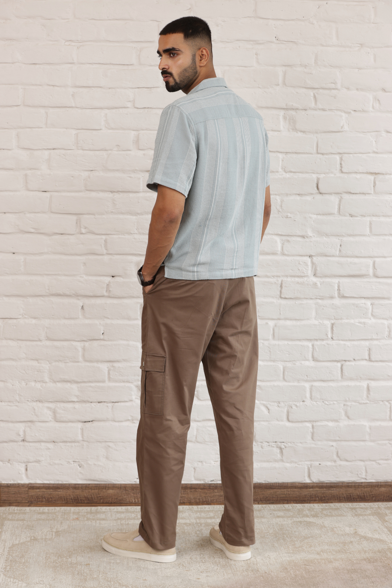 Classic Regular Fit Cargo Side Pocket Brown