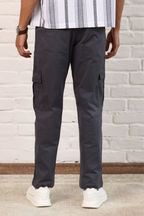 Classic Regular Fit Cargo Side Pocket Dark Grey