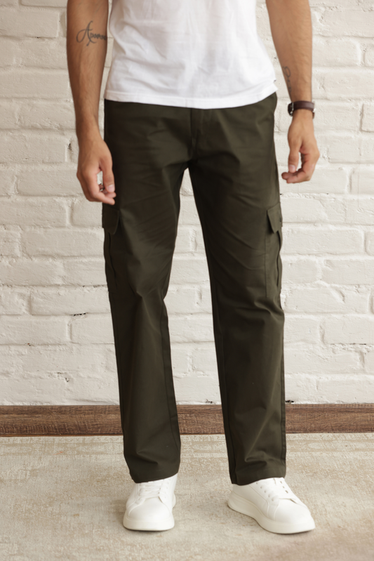 Classic Regular Fit Cargo Side Pocket Green