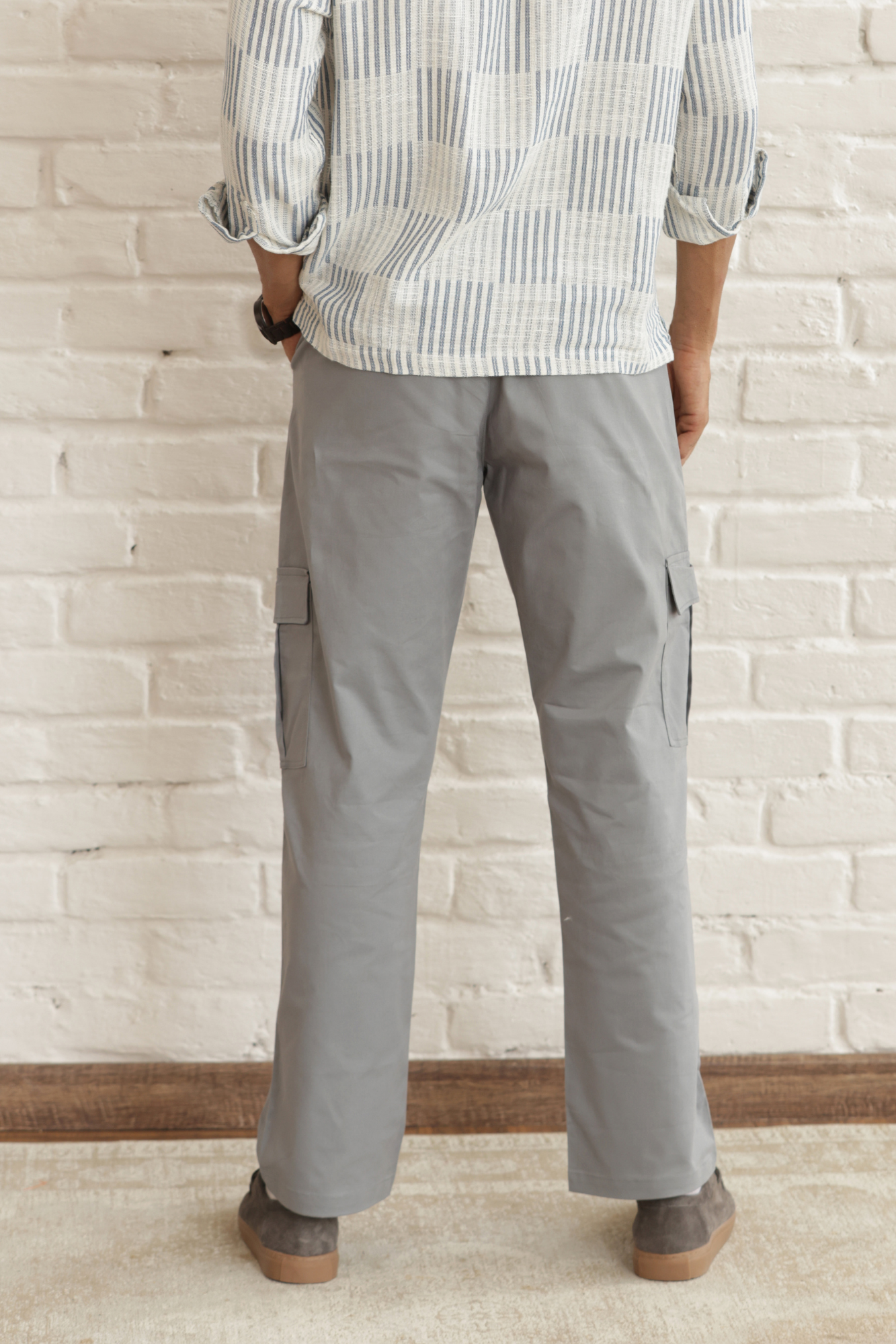 Classic Regular Fit Cargo Side Pocket Grey