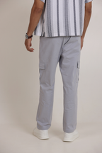 Classic Regular Fit Cargo Side Pocket Light Blue