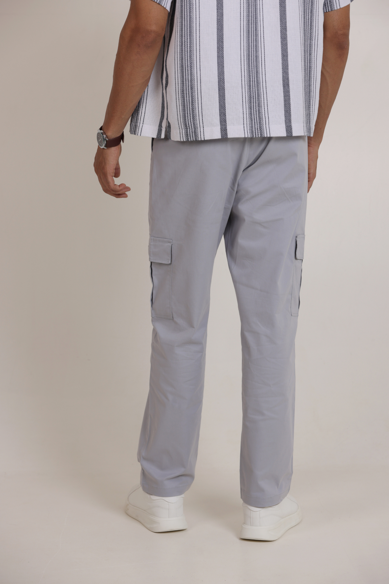 Classic Regular Fit Cargo Side Pocket Light Blue