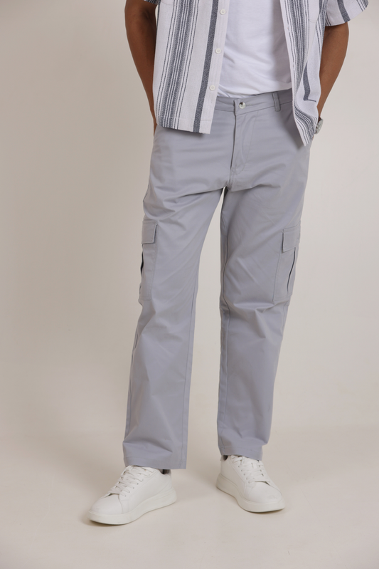 Classic Regular Fit Cargo Side Pocket Light Blue