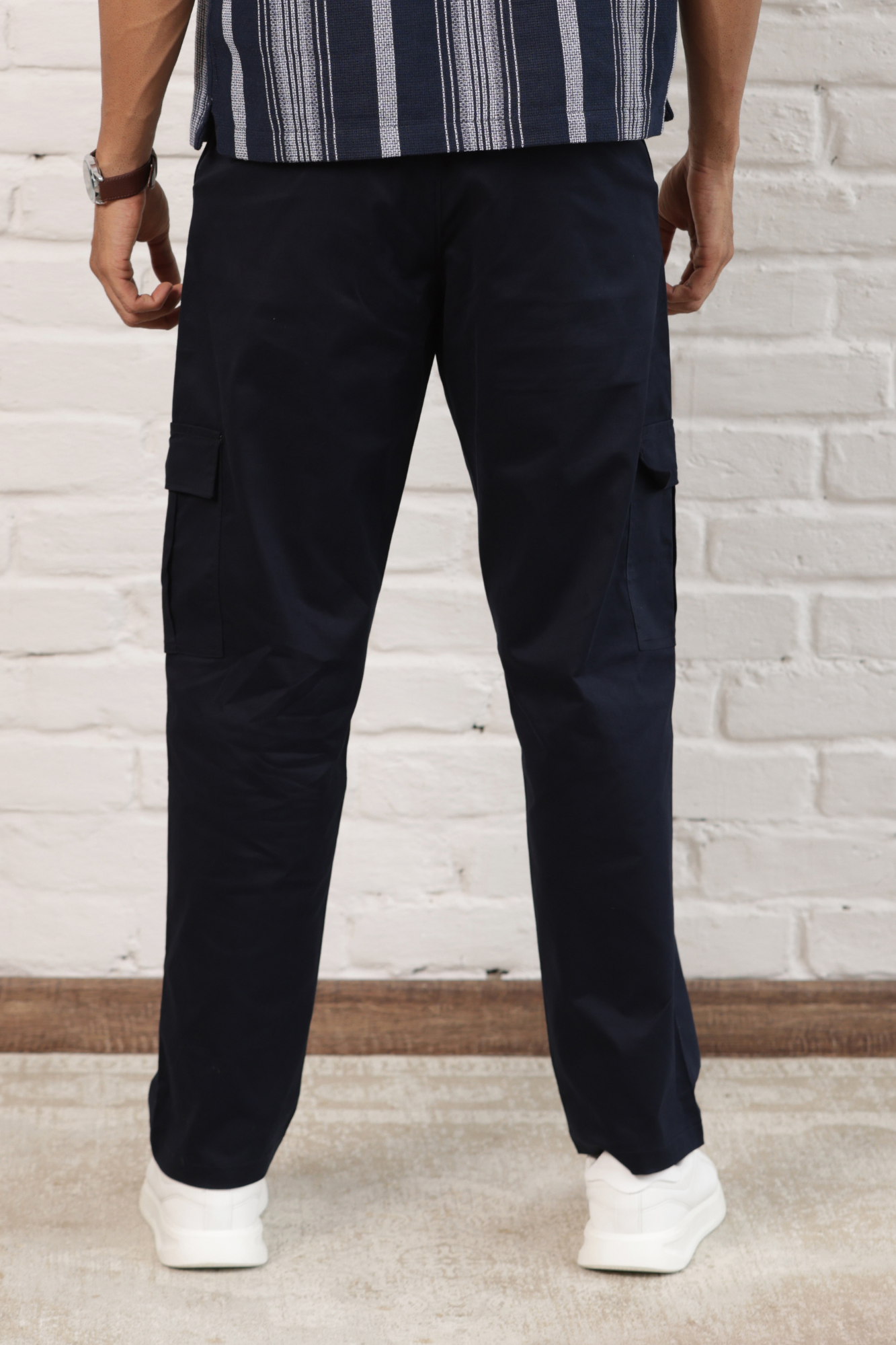 Classic Regular Fit Cargo Side Pocket Navy Blue