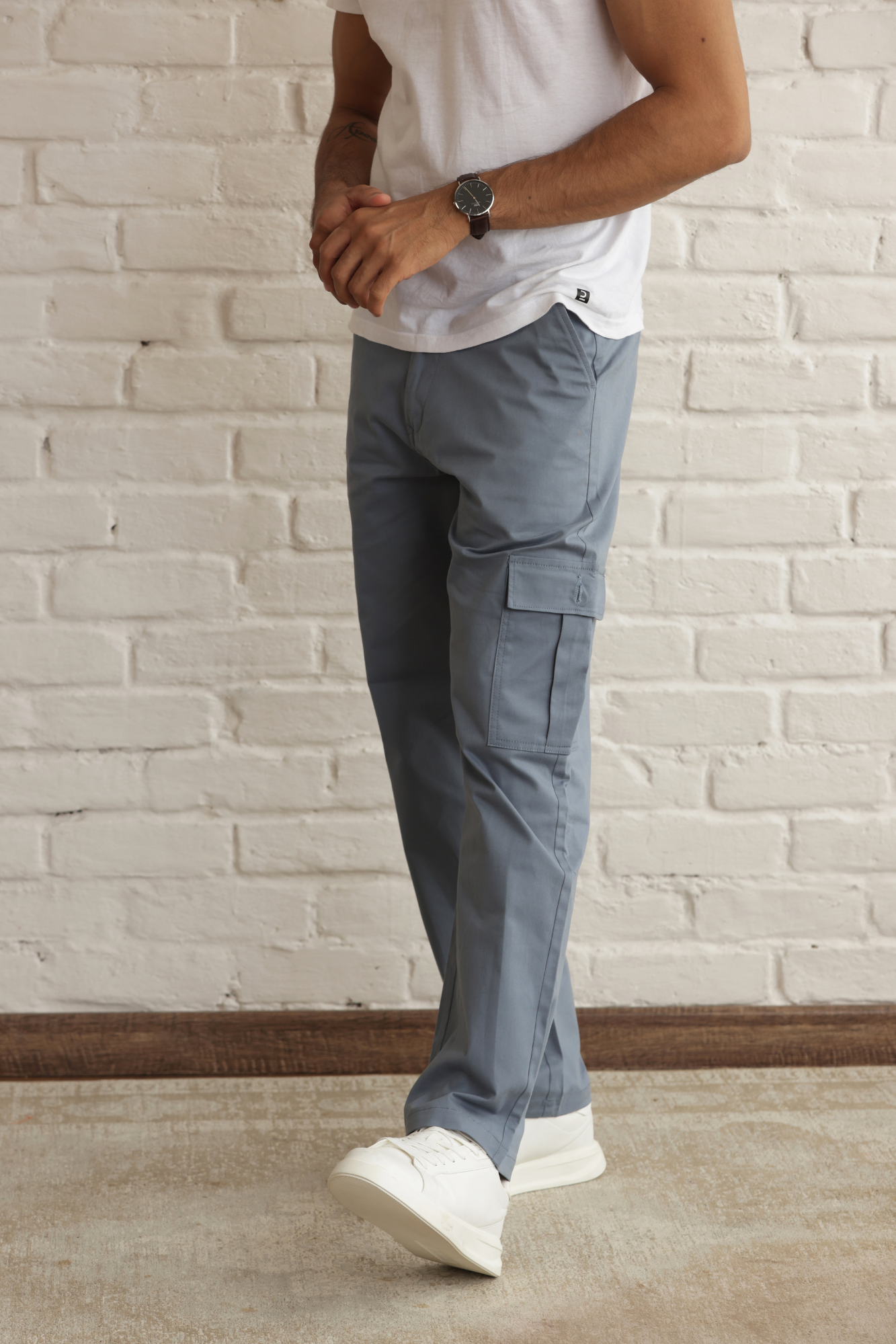 Classic Regular Fit Cargo Side Pocket Sky Blue