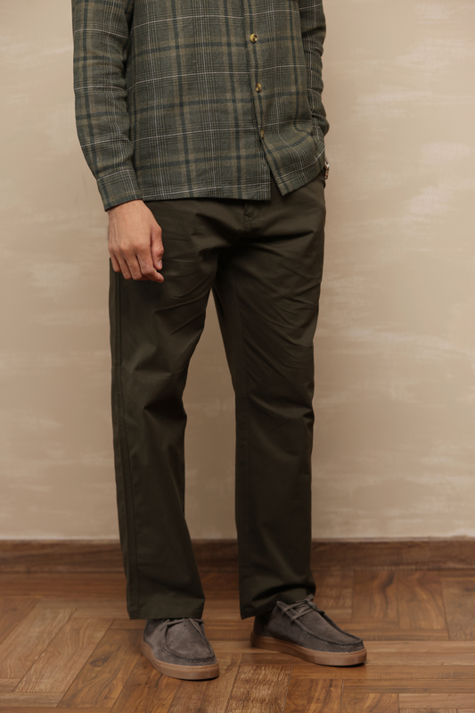 Classic Regular Fit Cargo Back Pocket Green
