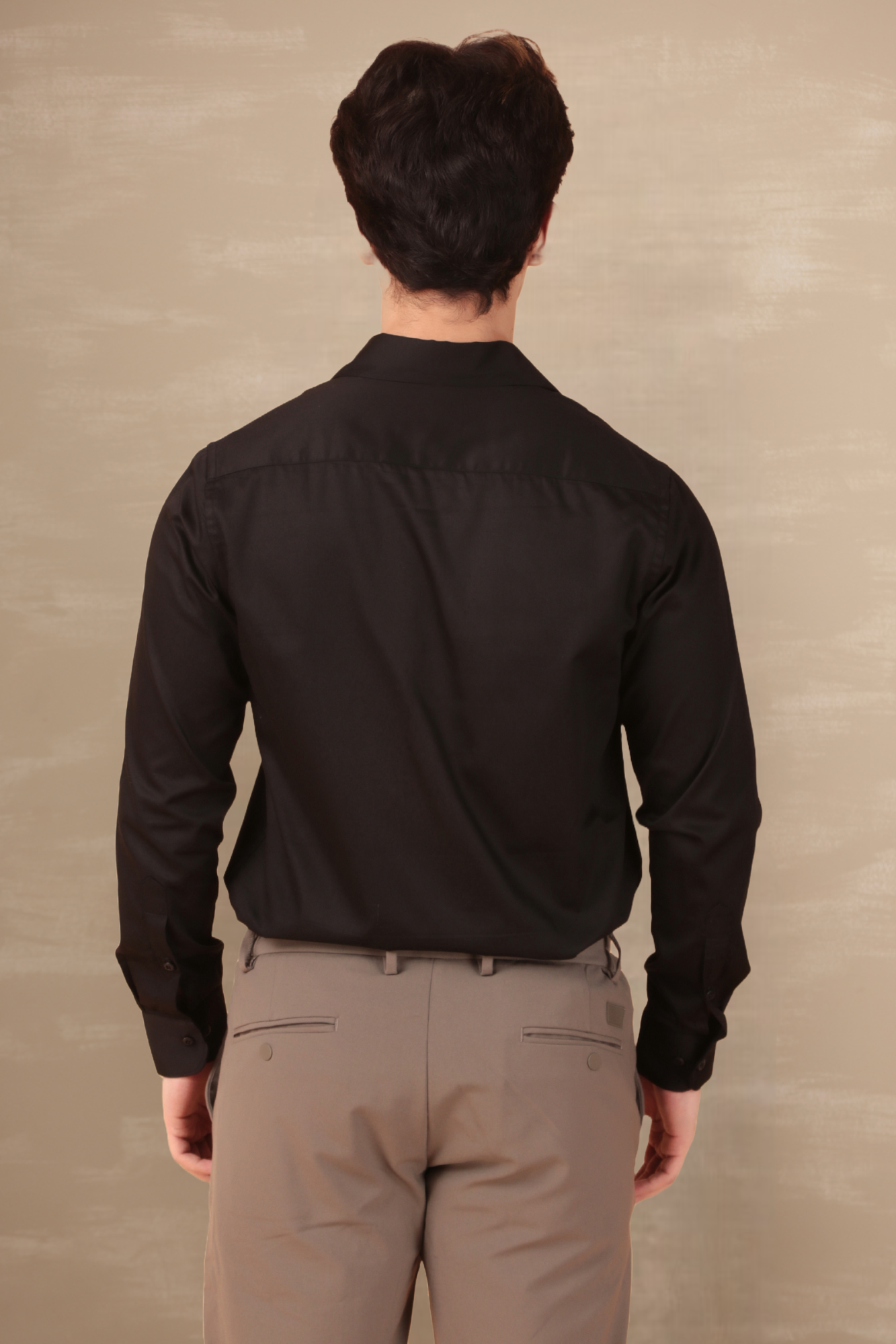 Essential Satin Shirt Black