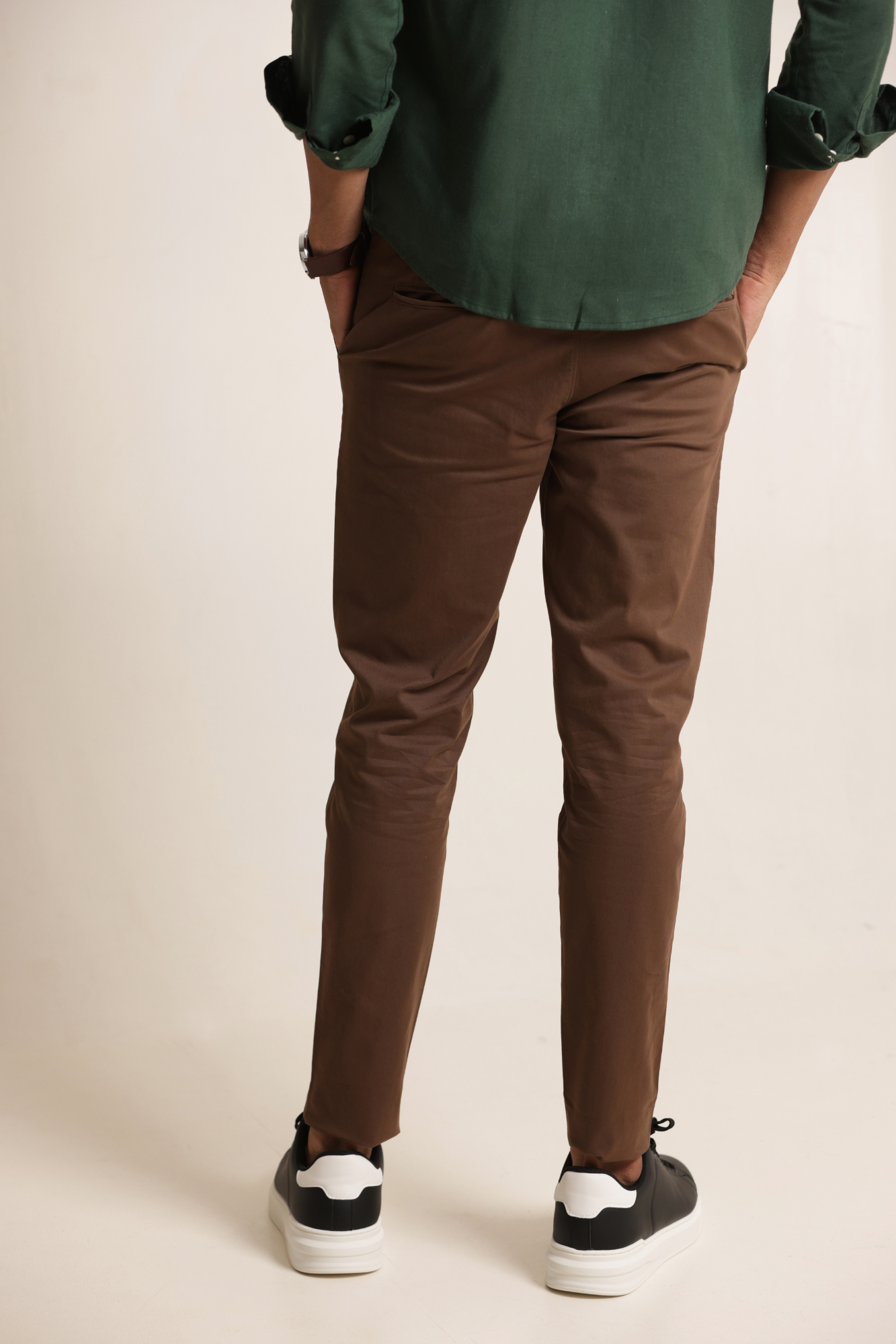 Classic Slim Fit Chinos Trouser Brown