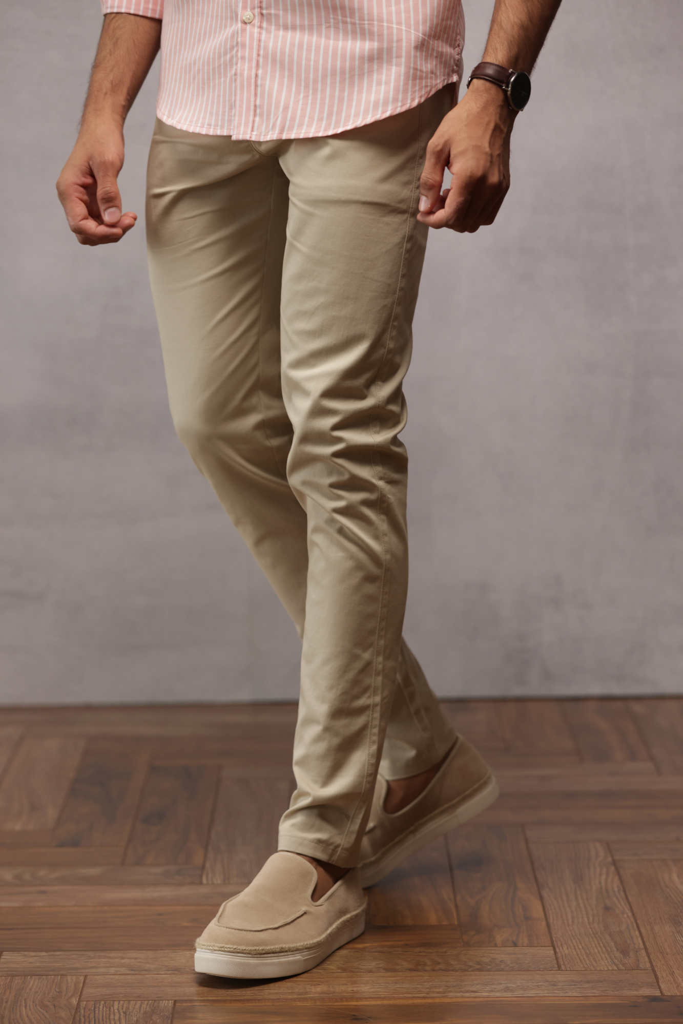 Classic Slim Fit Chinos Trouser Cream