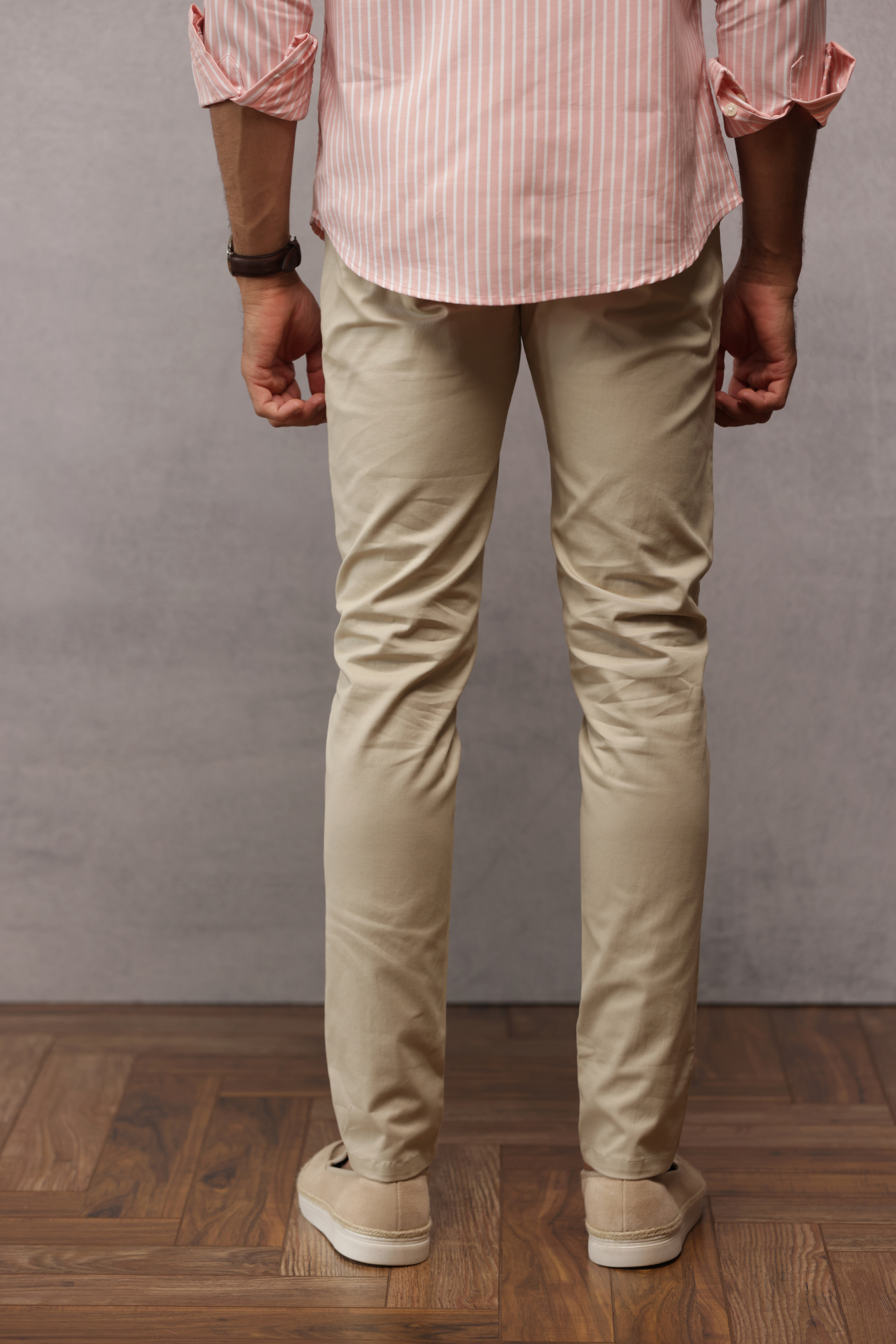 Classic Slim Fit Chinos Trouser Cream