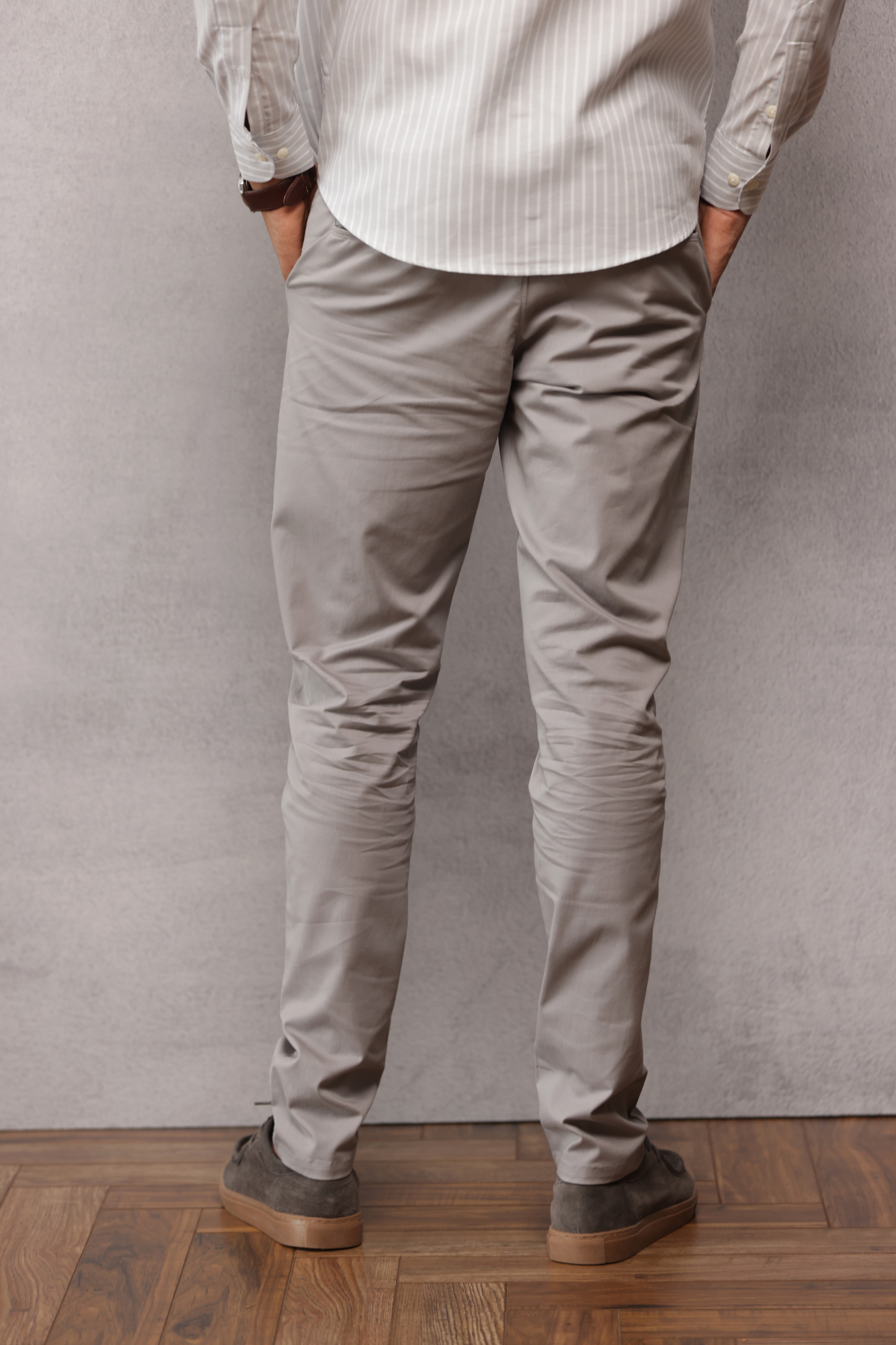 Classic Slim Fit Chinos Trouser Grey